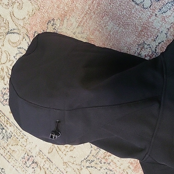 Asics Hooded Softshell Fleece Lined Scuba Hood 2 Pocket Warm Jacket Size Large - Picture 9 of 14